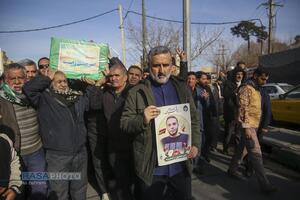 تشییع پیکر شهید اعتشاشات تروریستی در قم