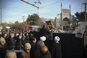 تشییع پیکر شهید اعتشاشات تروریستی در قم