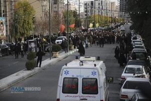 تشییع پیکر شهید اعتشاشات تروریستی در قم