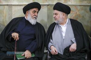 تشییع پیکر آیت الله سیدهادی حسینی سیستانی برادر حضرت آیت‌الله سید علی سیستانی