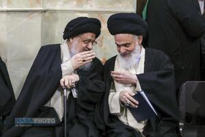 تشییع پیکر آیت الله سیدهادی حسینی سیستانی برادر حضرت آیت‌الله سید علی سیستانی