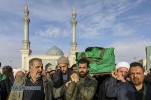 تشییع پیکر آیت الله سیدهادی حسینی سیستانی برادر حضرت آیت‌الله سید علی سیستانی