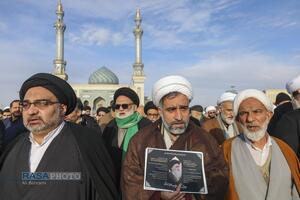 تشییع پیکر آیت الله سیدهادی حسینی سیستانی برادر حضرت آیت‌الله سید علی سیستانی