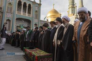 تشییع پیکر آیت الله سیدهادی حسینی سیستانی برادر حضرت آیت‌الله سید علی سیستانی