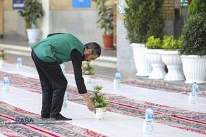 ضیافت افطار در صحن ملکوتی حرم کریمه اهلبیت (س)