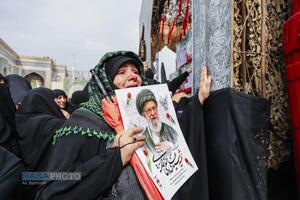 تشییع پیکر ۸ شهید بمباران محله دروازه ری قم