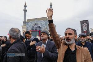 تشییع پیکر ۸ شهید بمباران محله دروازه ری قم