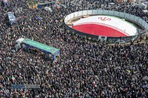 تشییع شهید دکتر علی لاریجانی، سردار سلیمانی و شهدای ناو دنا در تهران