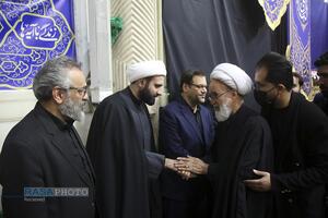 بزرگداشت شهید لاریجانی و وداع با پیکر مطهر شهید کیارش در حرم بانوی کرامت
