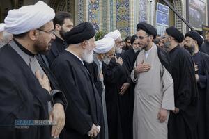 تشییع پیکر وزیر اطلاعات در حرم مطهر رضوی