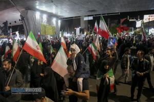 تمجع مردم قم در خونخواهی رهبر شهید انقلاب و حمایت از نیروهای مسلح