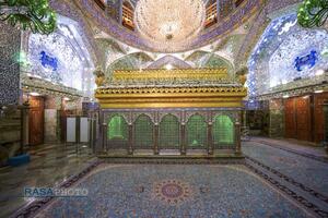 گل‌آرایی ضریح مطهر علوی در آستانه عید سعید غدیر