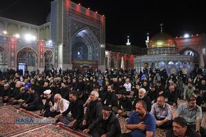 عزاداری شب سوم محرم در حرم مطهر رضوی