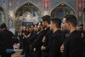 عزاداری شب سوم محرم در حرم مطهر رضوی