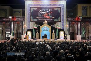 عزاداری شب سوم محرم در حرم مطهر رضوی