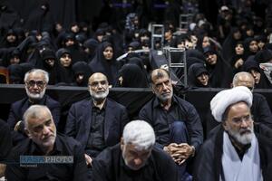مراسم عزاداری شب تاسوعا در جوار محل شهادت رهبر شهید انقلاب اسلامی