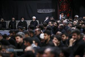 مراسم عزاداری شب عاشورای حسینی در جوار محل شهادت قائد شهید