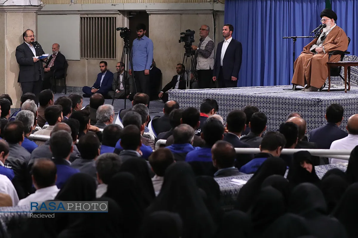 دیدار کارگران با مقام معظم رهبری