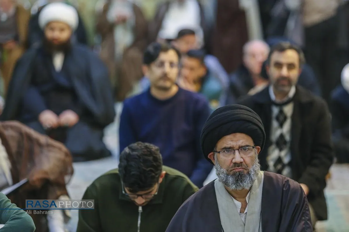 مراسم ختم ابوالزوجه آیت الله کعبی در قم