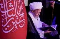 حضور آیت‌الله سبحانی در جوار مزار رهبر شهید انقلاب