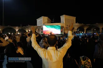 تجمع مردم قم در امتداد ابراهیم جهت اعتلای مسیر خدمت و پیشرفت