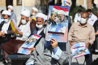 تجمع طلاب حوزه&zwnj;های علمیه در اعتراض به کشتار شیعیان افغانستان