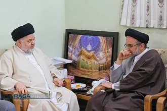 دیدار حجت الاسلام والسملمین خاموشی رئیس ساز مان اوقاف با مراجع تقلید و علما