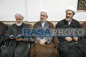 مراسم بزرگداشت قائد شهید امت حضرت آیت&zwnj;الله&zwnj;العظمی خامنه ای در دفتر حضرت آیت الله جوادی آملی