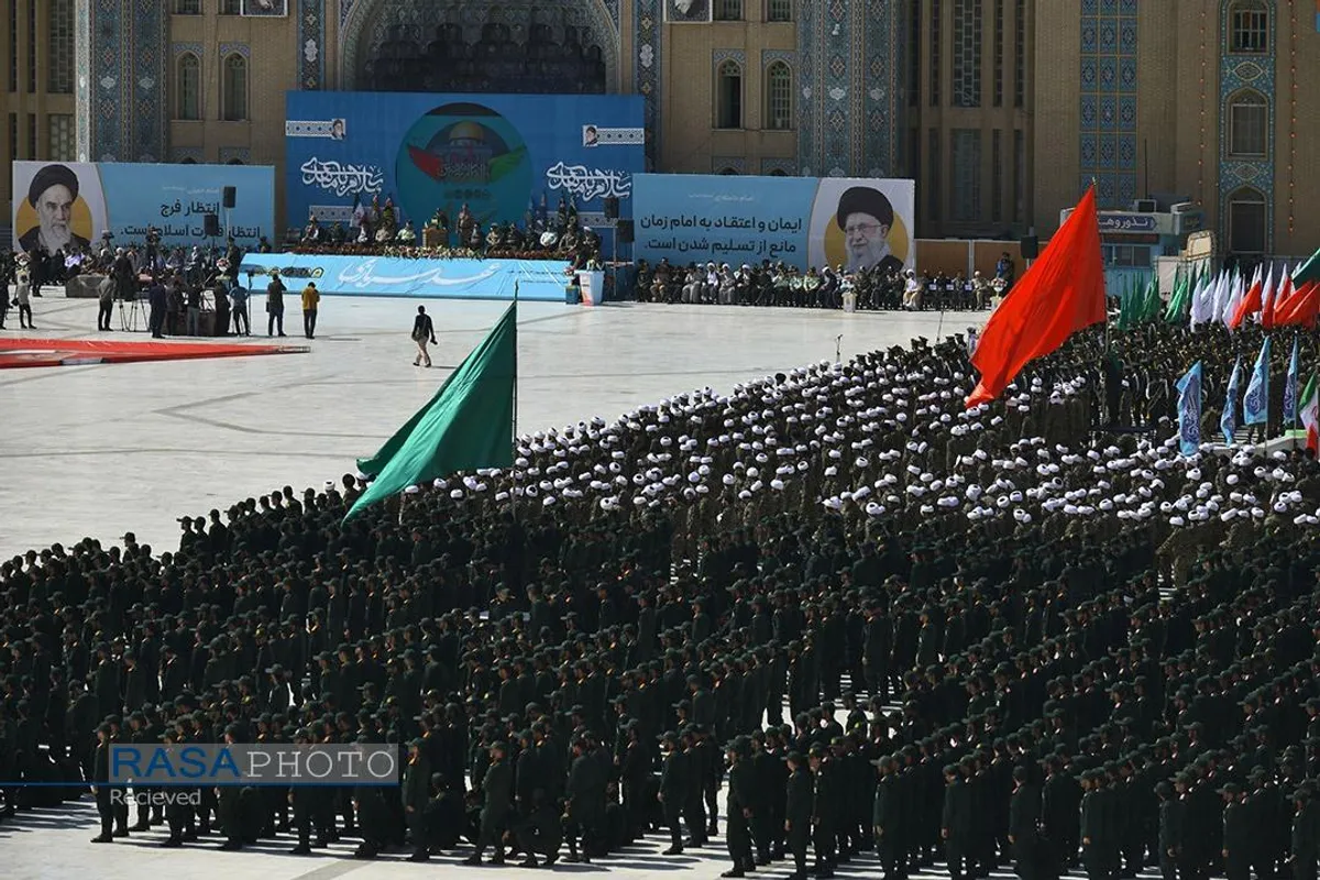 صبحگاه مشترک نیروی&zwnj;های مسلح در مسجد مقدس جمکران