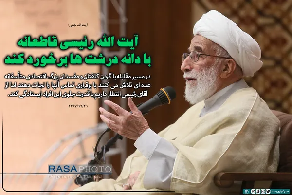 آیت الله رئیسی قاطعانه با دانه درشت&zwnj;ها برخورد کند