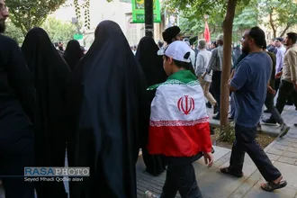 تشییع پیکر مطهر ۸ شهید حمله رژیم صهیونیستی در قم