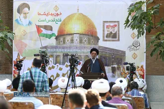 تجمع طلاب و روحانیون اصفهان در حمایت از مردم فلسطین و افغانستان&lrm;