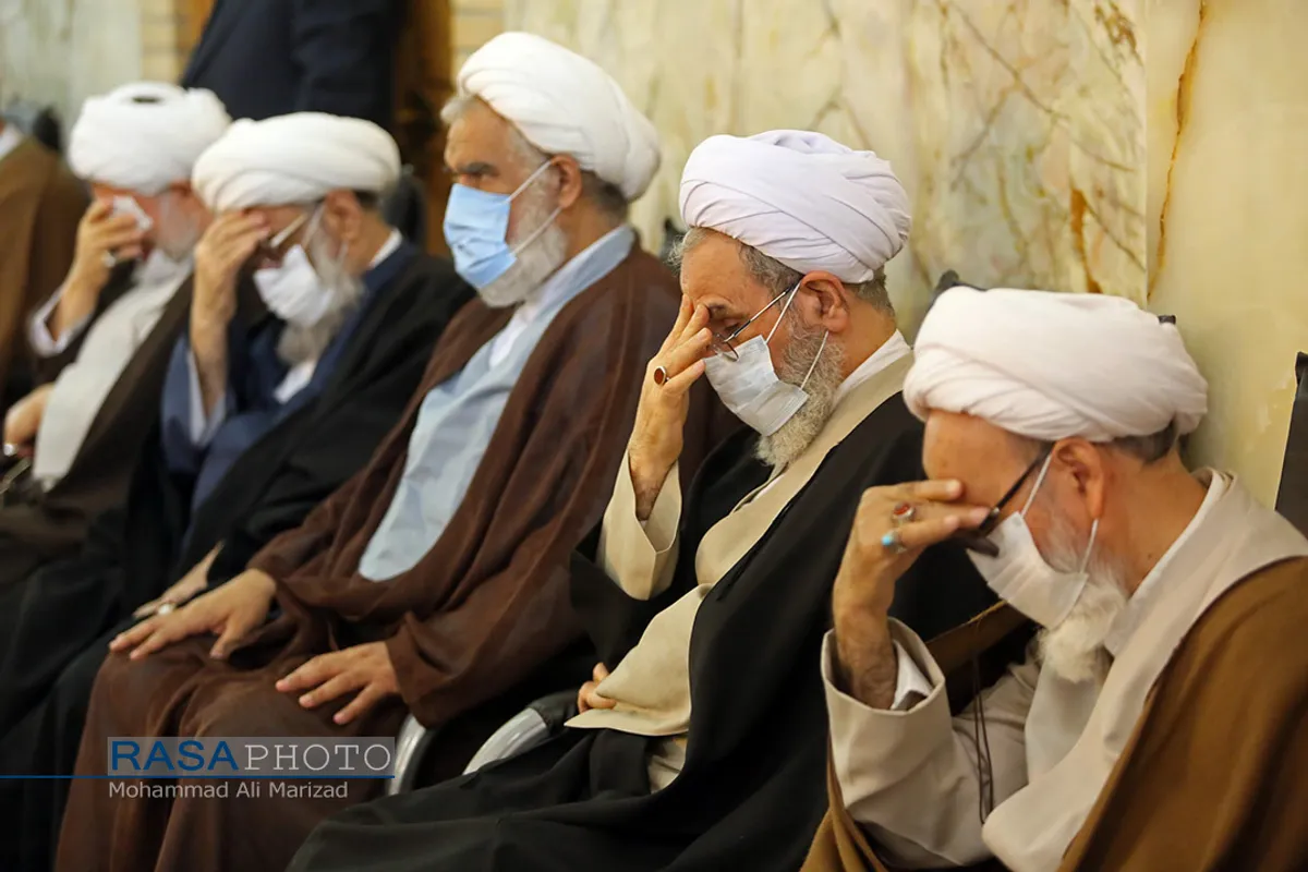 مراسم ترحیم آیت الله مجتهد شبستری در حرم کریمه اهلبیت (س)