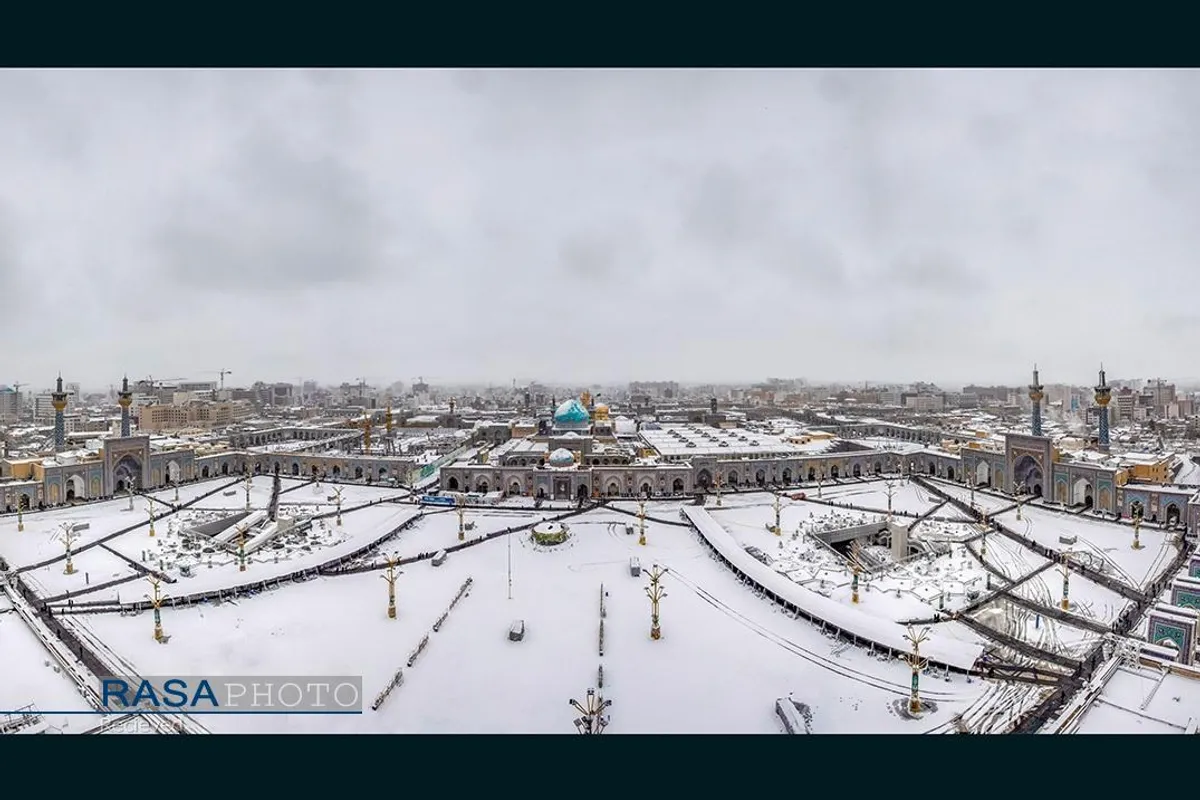 بارش برف در حرم امام رئوف (علیه&zwnj;السلام)