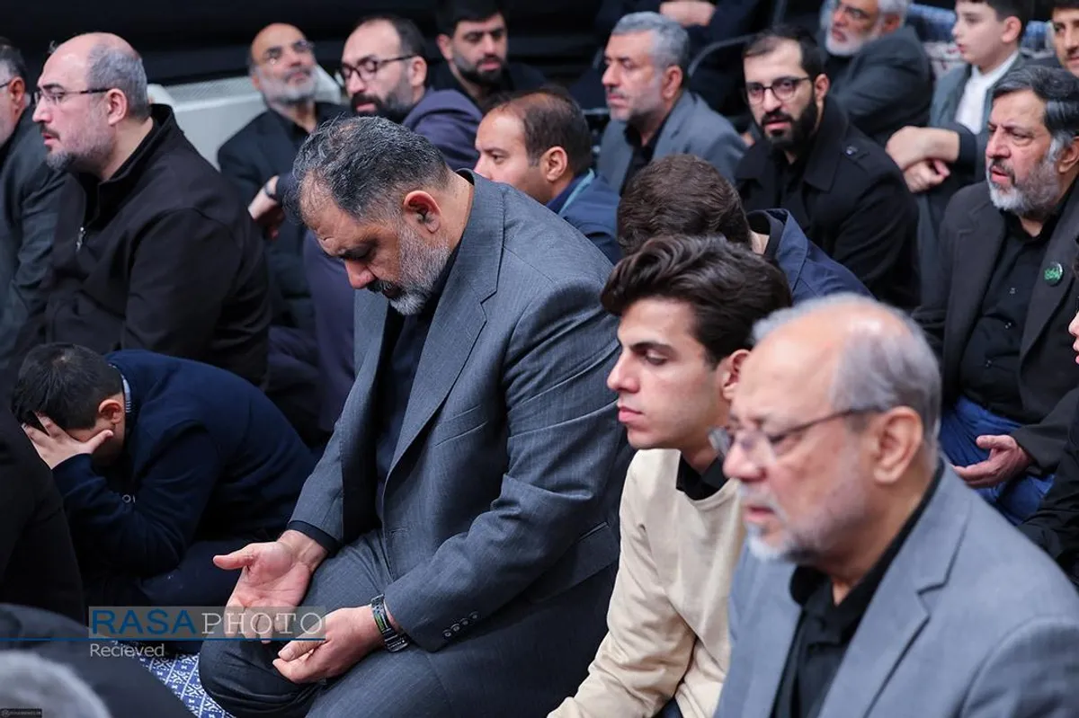 عزاداری شام شهادت حضرت فاطمه&zwnj;زهرا (سلام&zwnj;الله&zwnj;علیها) با حضور رهبر انقلاب