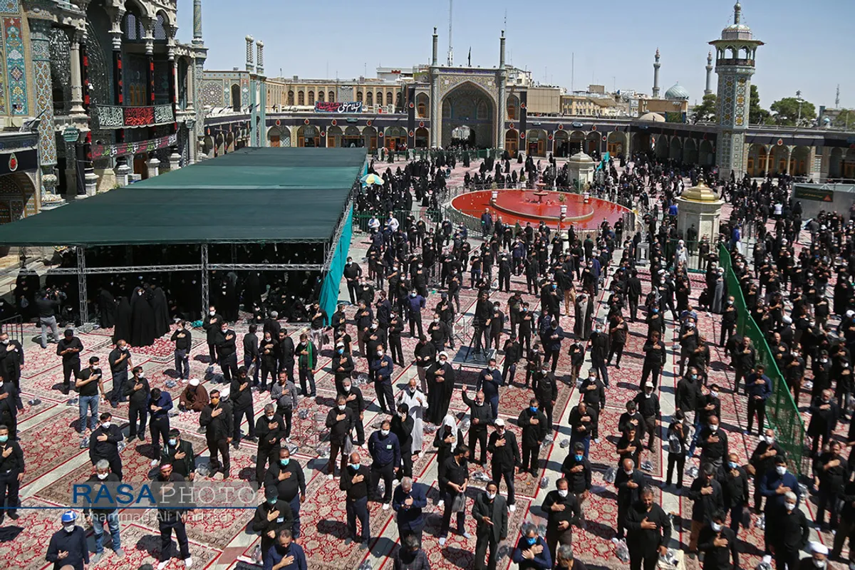 عزاداری روز تاسوعای حسینی در حرم حضرت معصومه (سلام الله علیها)