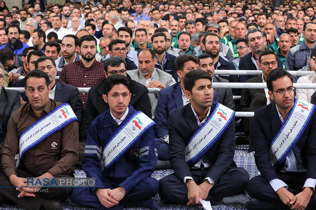 دیدار کارگران با مقام معظم رهبری