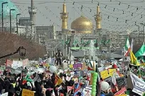 راهپیمایی باشکوه ۲۲ بهمن در مشهدمقدس