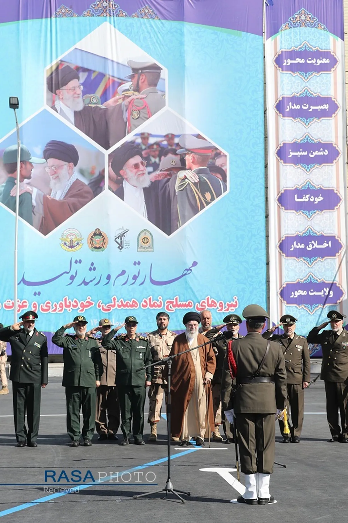 مراسم مشترک دانش&zwnj;آموختگی دانشگاه&zwnj;های افسری با حضور فرمانده کل قوا