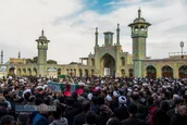 تشییع باشکوه حاج رمضان برروی دستان مردم وفادار و ولایتمدار قم