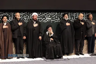 مراسم عزاداری شام شهادت حضرت فاطمه&zwnj;زهرا (سلام&zwnj;الله&zwnj;علیها) با حضور مقام معظم رهبری