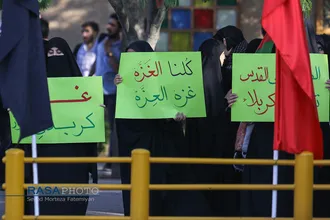 تجمع تعدادی از دانشجویان مشهد در حمایت از مردم مظلوم غزه
