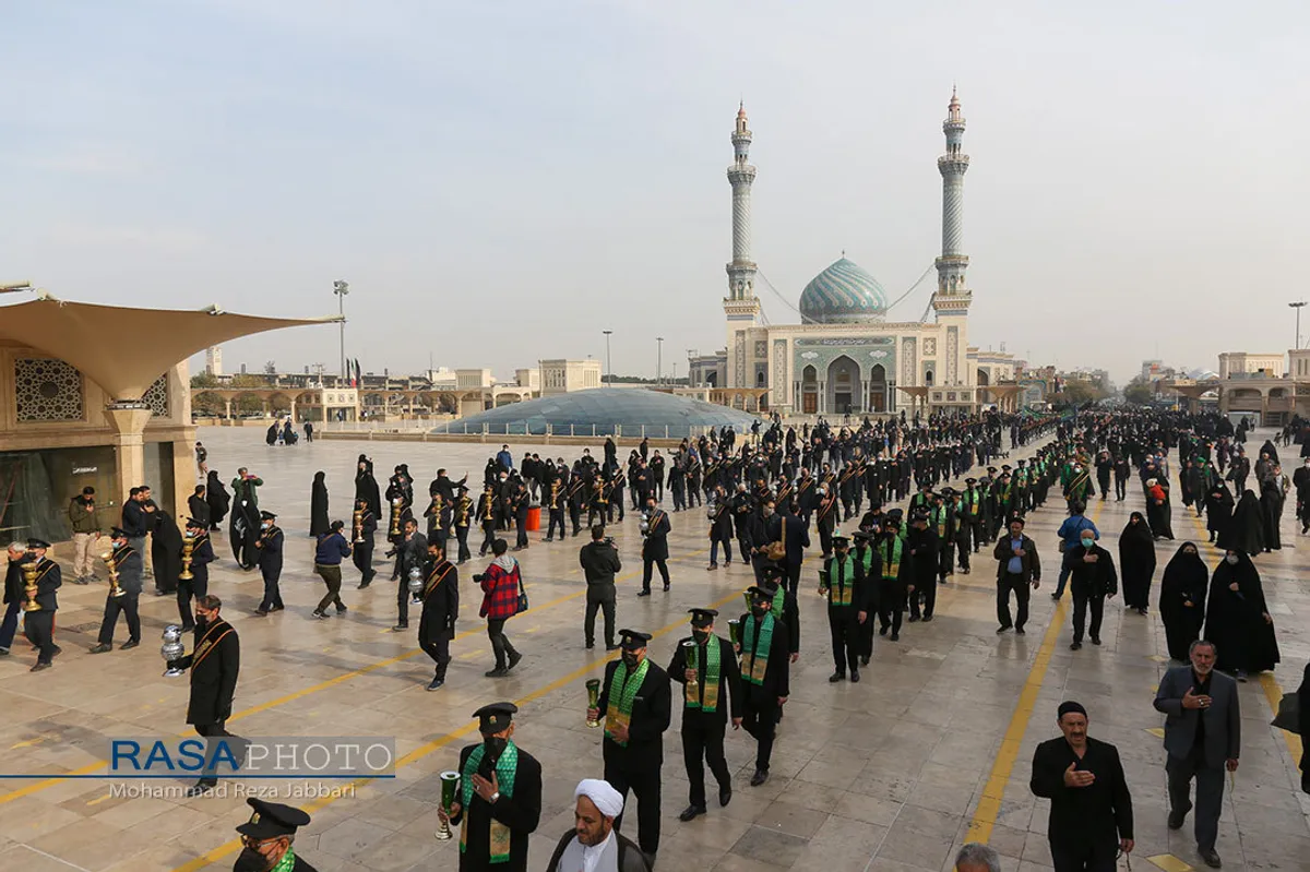 دسته عزاداری خادمان کریمه اهلبیت (ع) در روز وفات حضر ت معصومه (س)