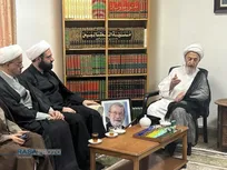 دیدار خانواده شهید لاریجانی با حضرات آیات مکارم شیرازی، جوادی آملی، سبحانی