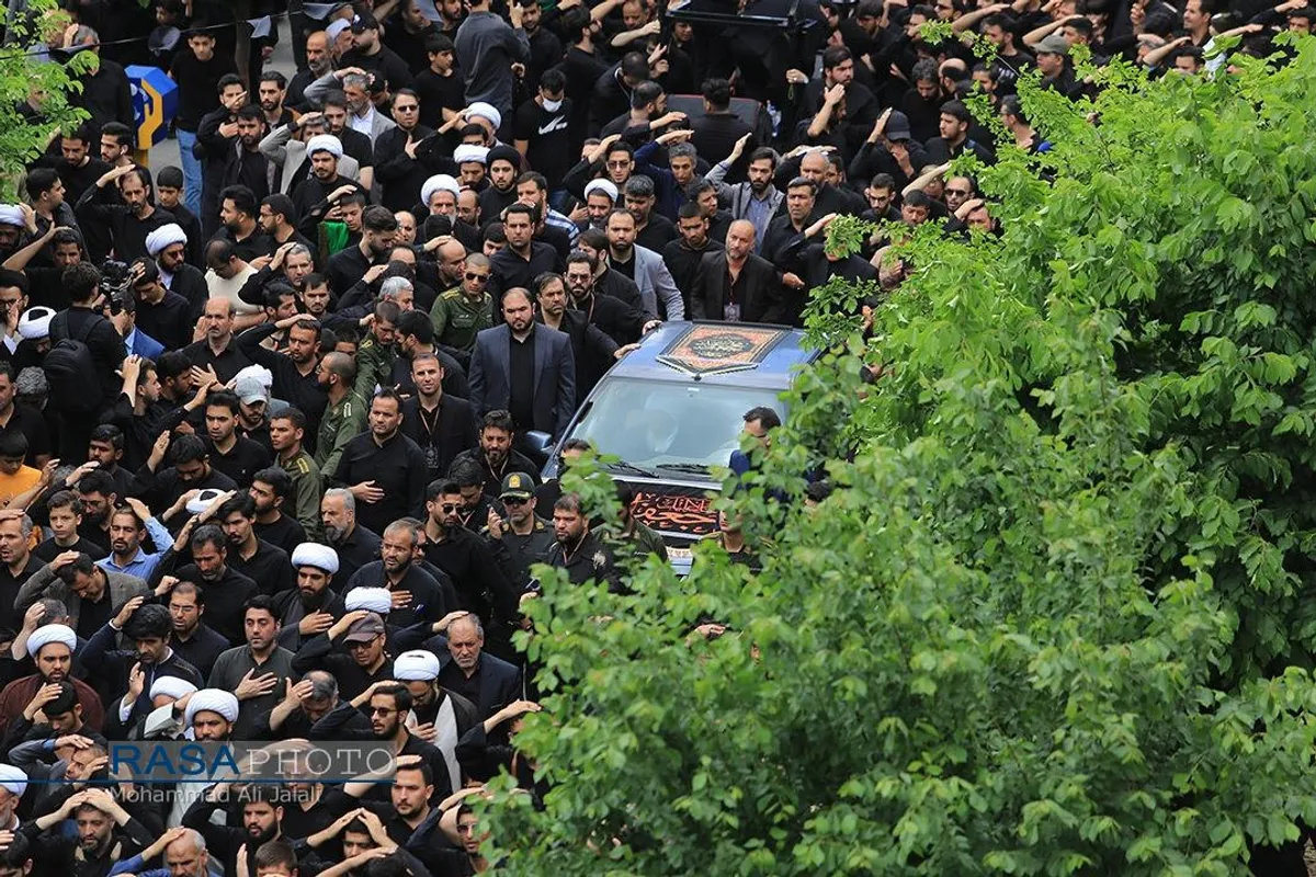 دسته عزاداری روز شهادت حضرت امام صادق (ع) با حضور حضرت آیت الله وحید خراسانی