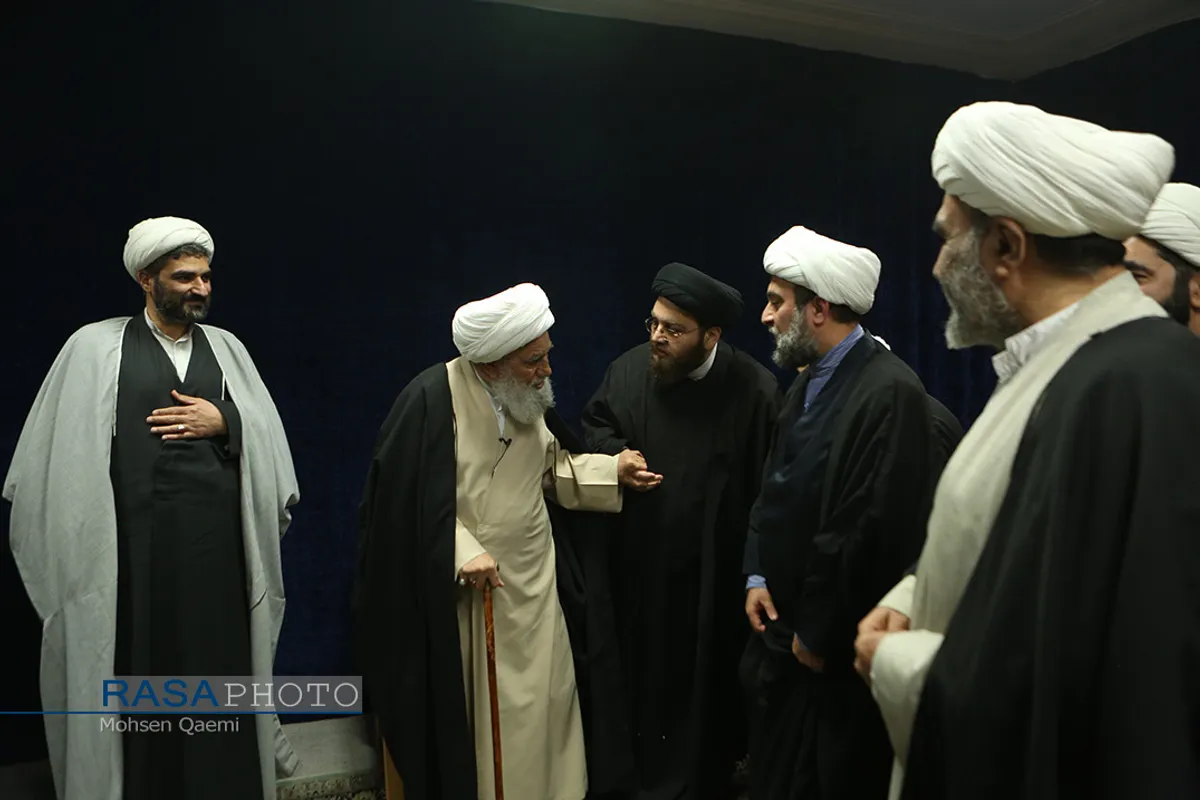 دیدار مدیرعامل و جمعی از مسئولان خبرگزاری رسا با آیت الله کریمی جهرمی