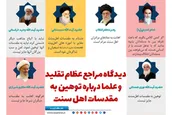 اینفوگرافیک | دیدگاه مراجع عظام تقلید و علما درباره توهین به مقدسات اهل سنت
