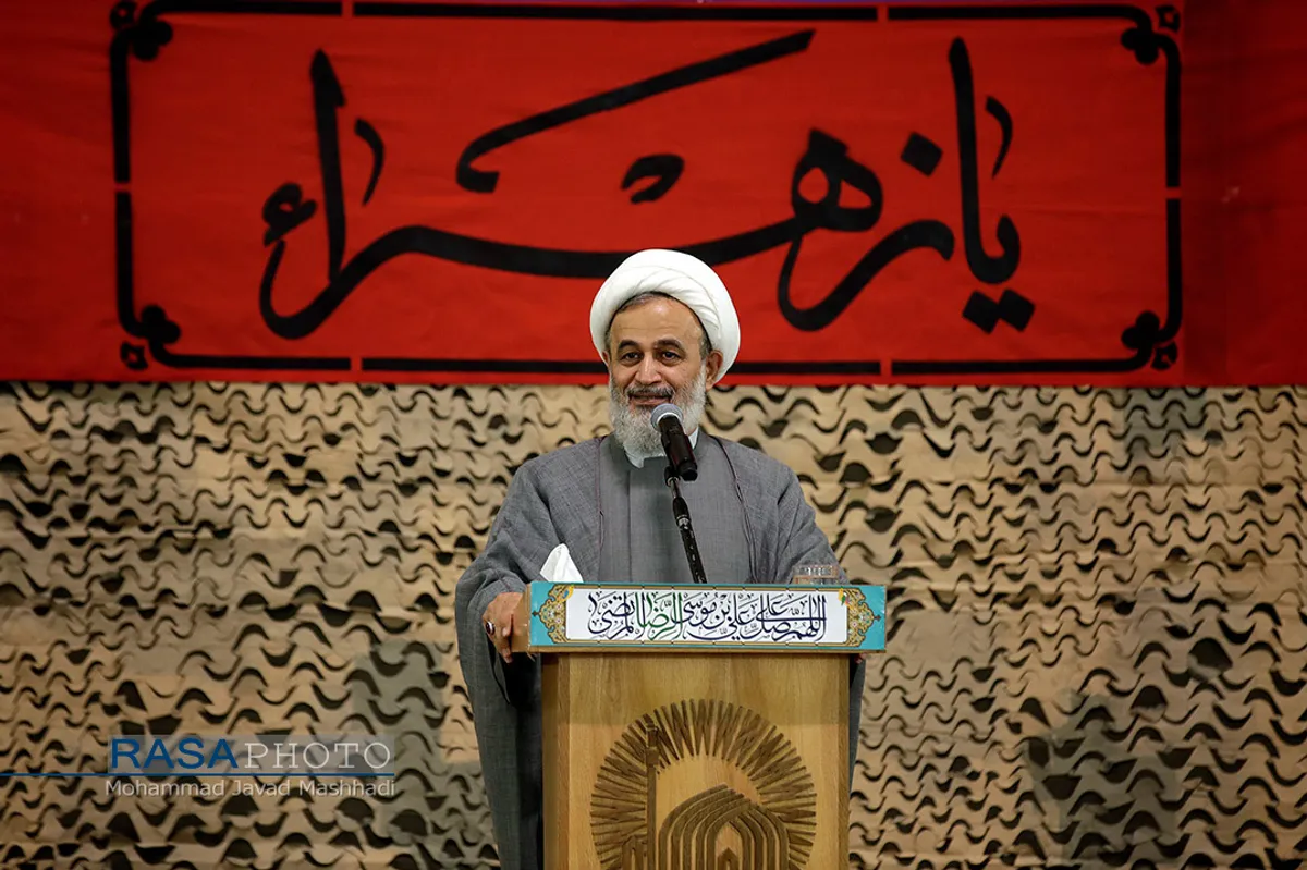 وداع با پیکر شهید نسیم افغانی در حرم مطهر رضوی&lrm;