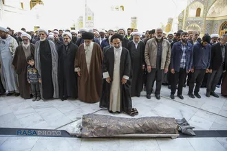 مراسم تشییع و خاکسپاری ابوالشهید حاج&zwnj;آقا عبدالله طائب