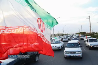 راهپیمایی خودرویی درحمایت از مردم مظلوم فلسطین&lrm; و افغانستان